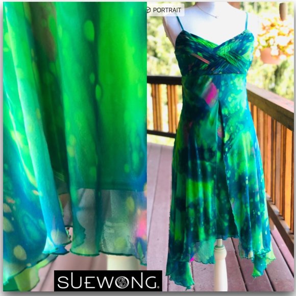 tie dye cocktail dress